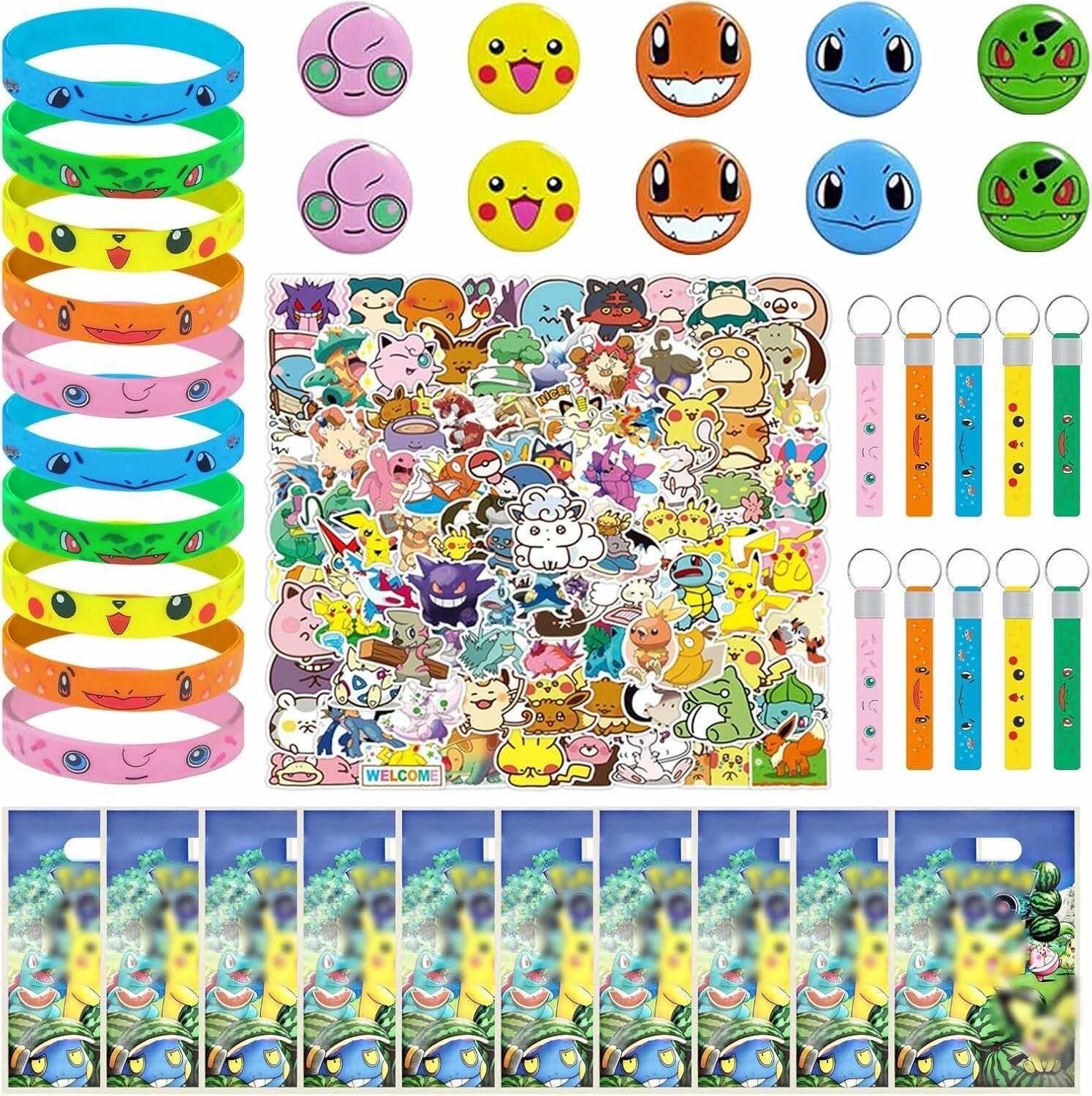 NEW 140pc Pokemon Go Kids Party Favours Toys