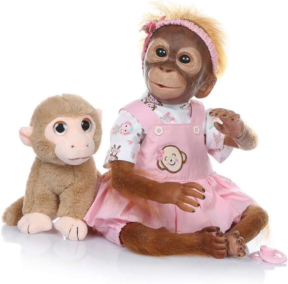 NEW Reborn Baby Monkey Doll Toy Lifelike