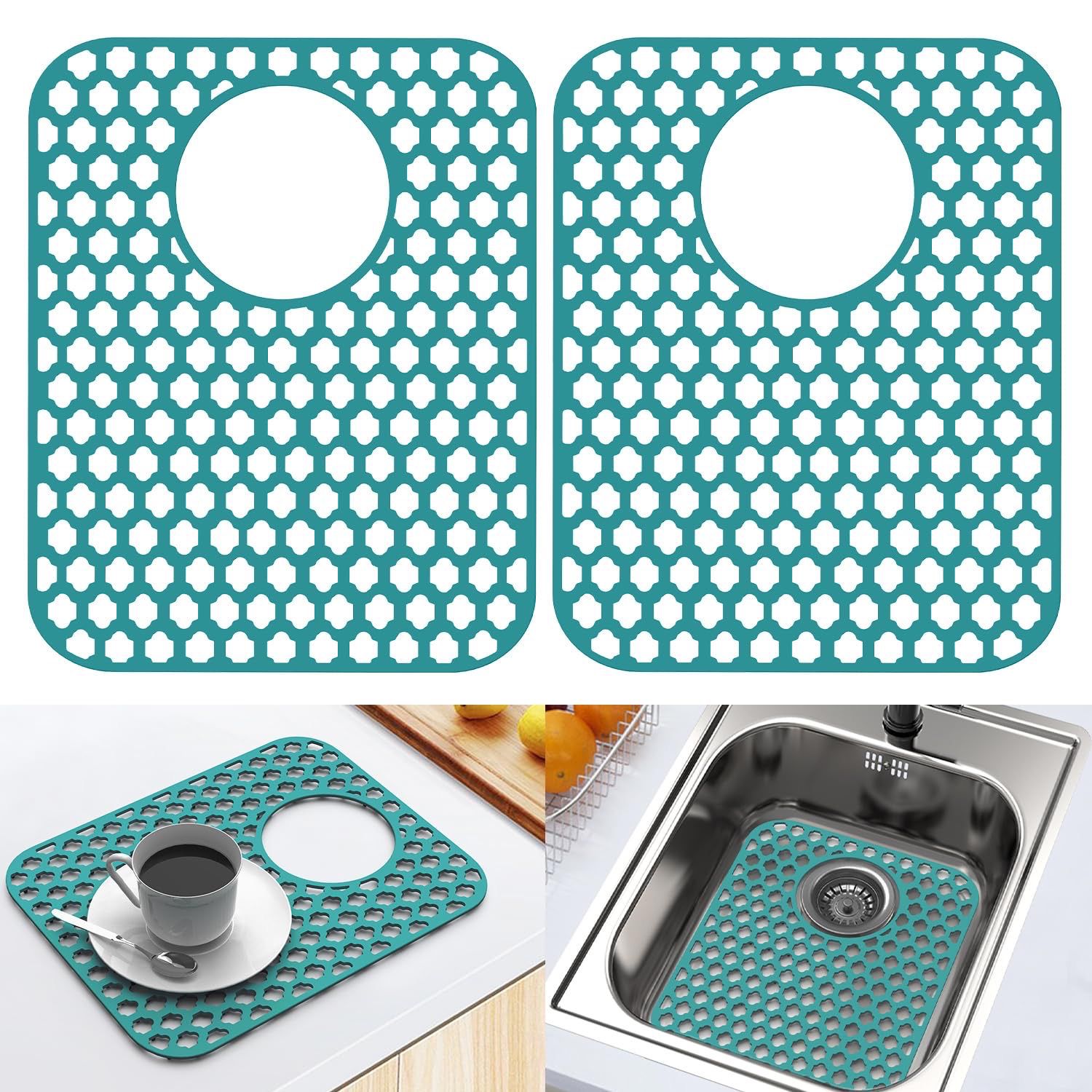 NEW 2 Pack Silicone Sink Protectors