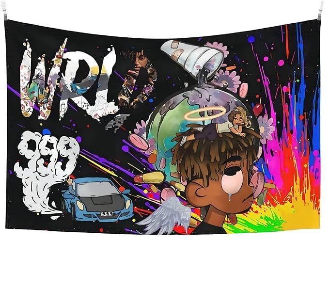 NEW Juice Wrld Rapper Musician Tapestry Banner Flag