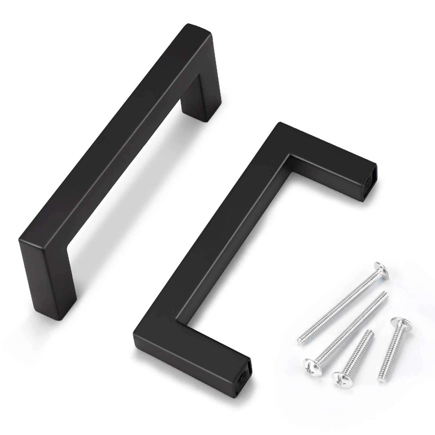 NEW 10 Pack Black Stainless Steel Cabinet Handles Pulls