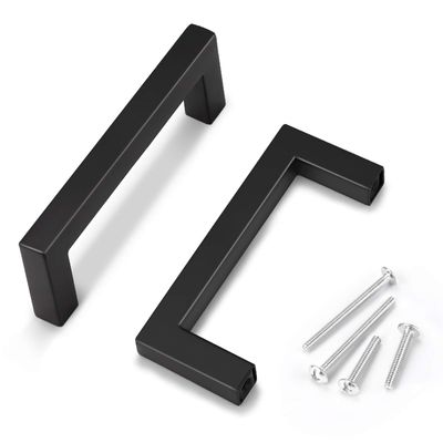 NEW 10 Pack Black Stainless Steel Cabinet Handles Pulls