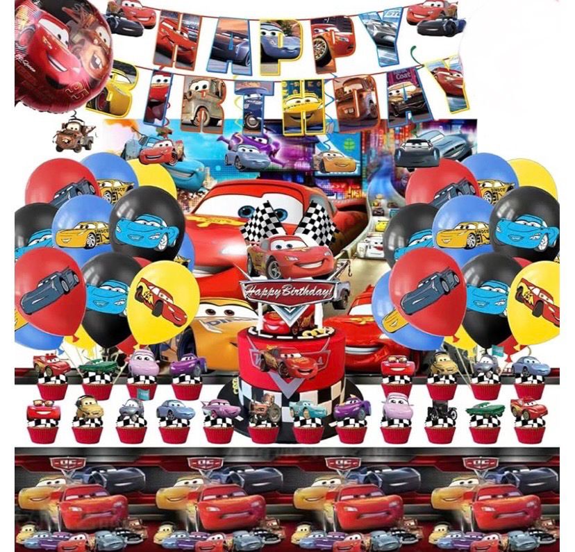 NEW 52pc Disney Cars Movie Birthday Party Balloon Set