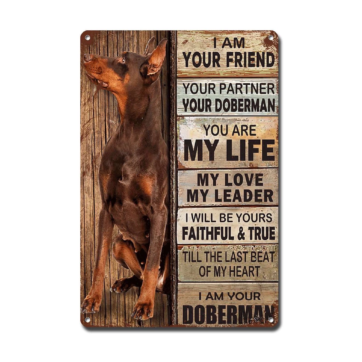 NEW Metal Doberman Dog Sign