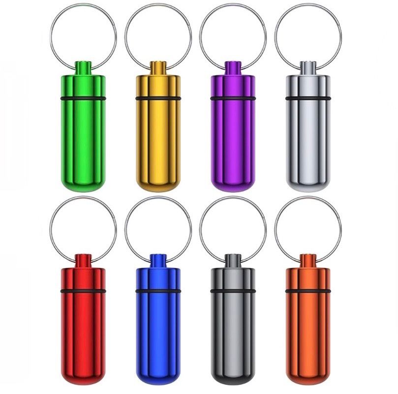 NEW 8 Pill Holder Cases Keychains