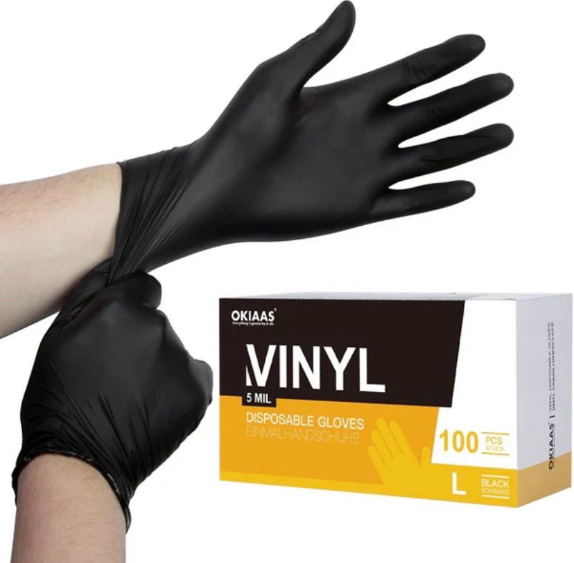 NEW 100 Latex Free Vinyl Disposable Gloves XL