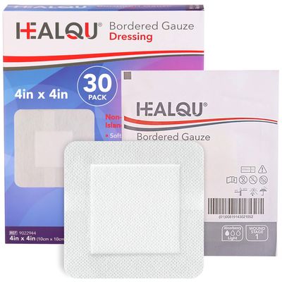 NEW 30 Pack Bordered Gauze Island Dressing Pads