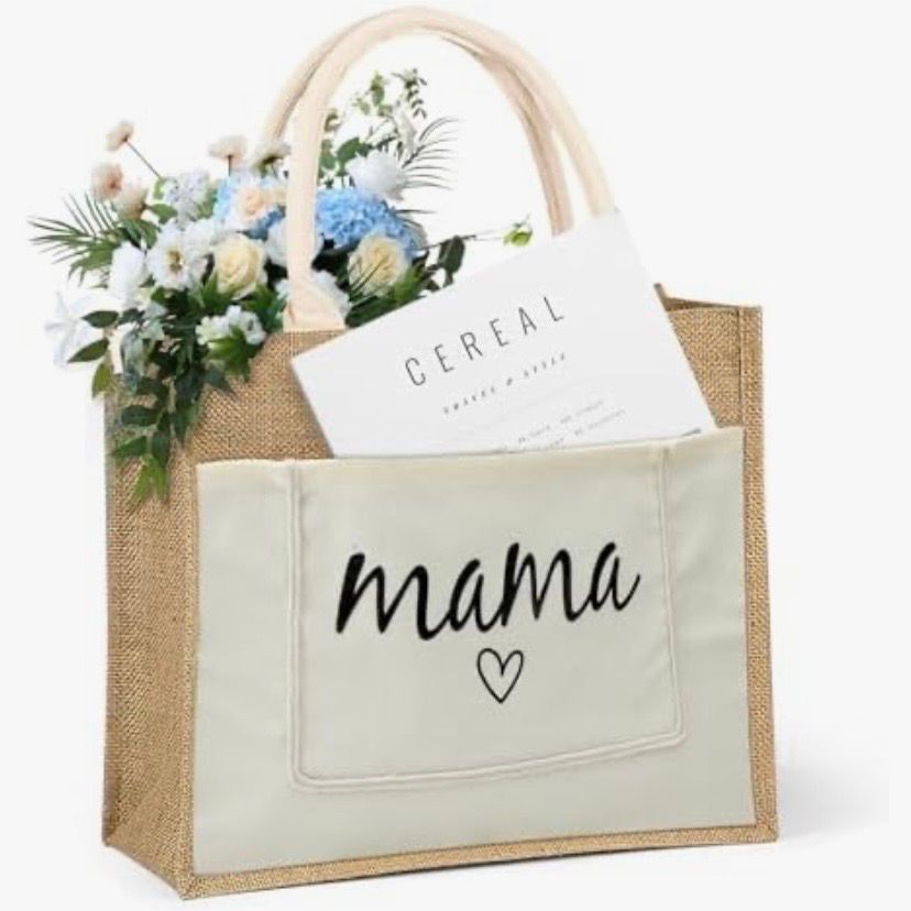 NEW Burlap “Mama” Multipurpose Tote Bag