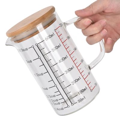 NEW Glass Measuring Cup with Lid