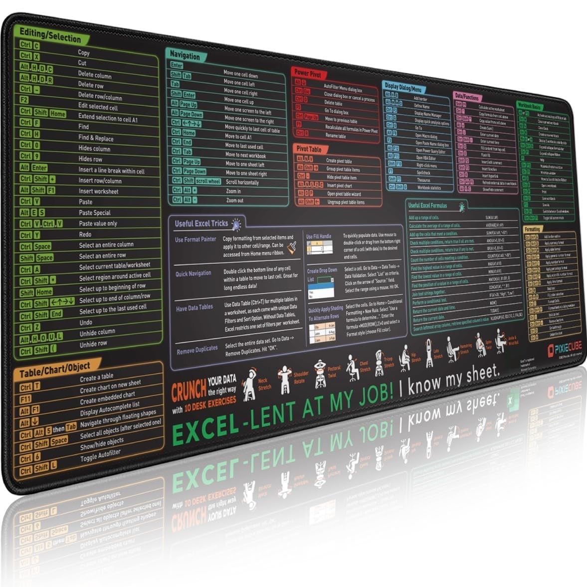 NEW Excel Shortcut Keys Mouse Pad