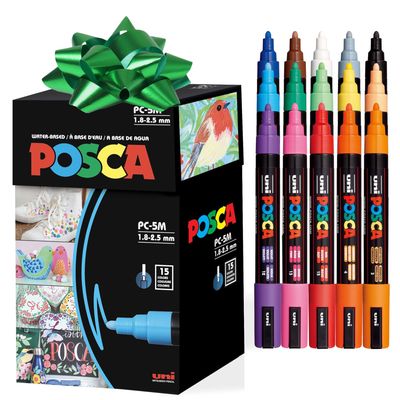 NEW 15 Pack Posca Acrylic Paint Art Markers