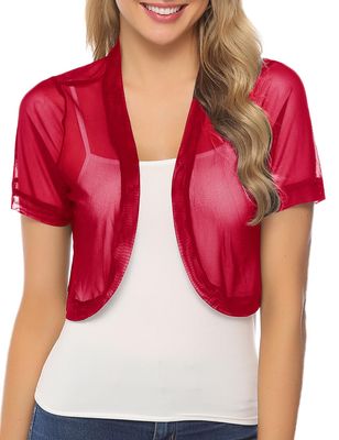 NEW Womens Sheer Cardigan Open Front Large