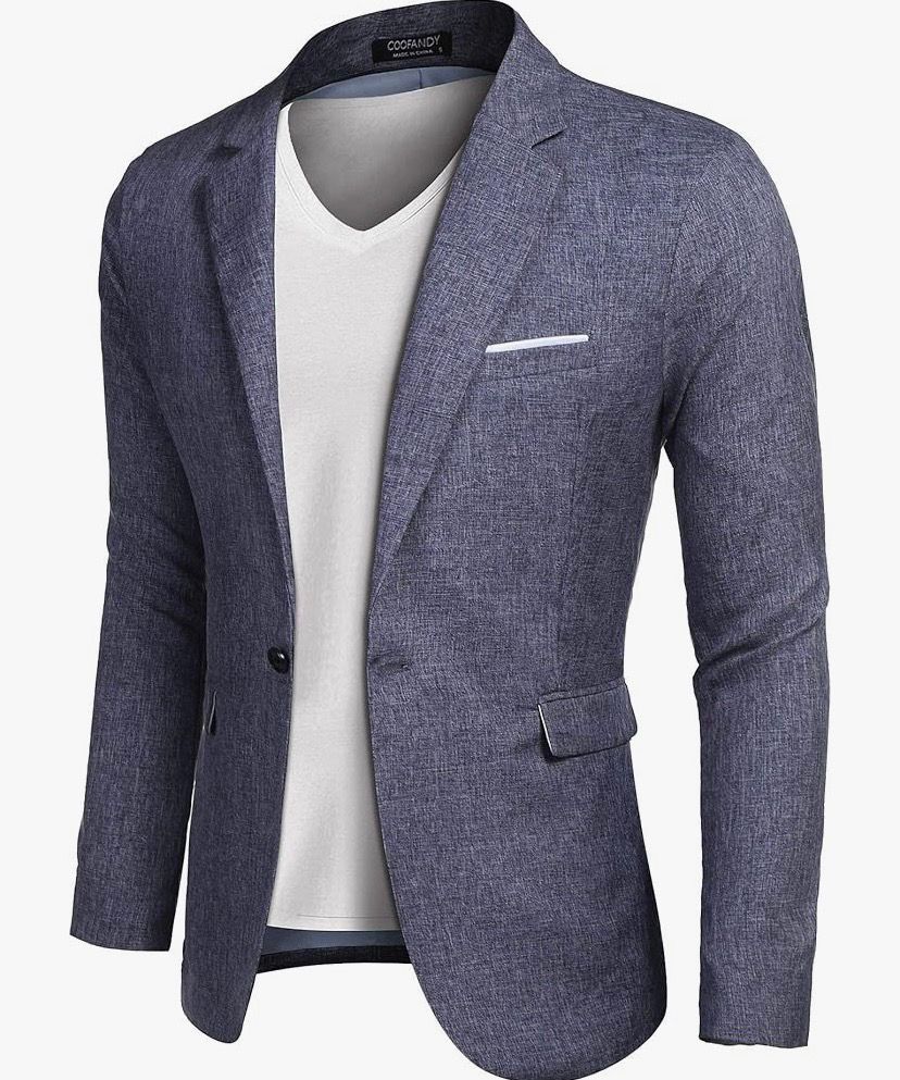 NEW Mens Casual Blazer Slim Fit Sport Coat Suit Jacket