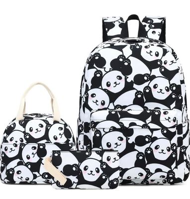 NEW 3 in 1 Panda Backpack, Lunch Pail, &amp; Pencil Case Bag