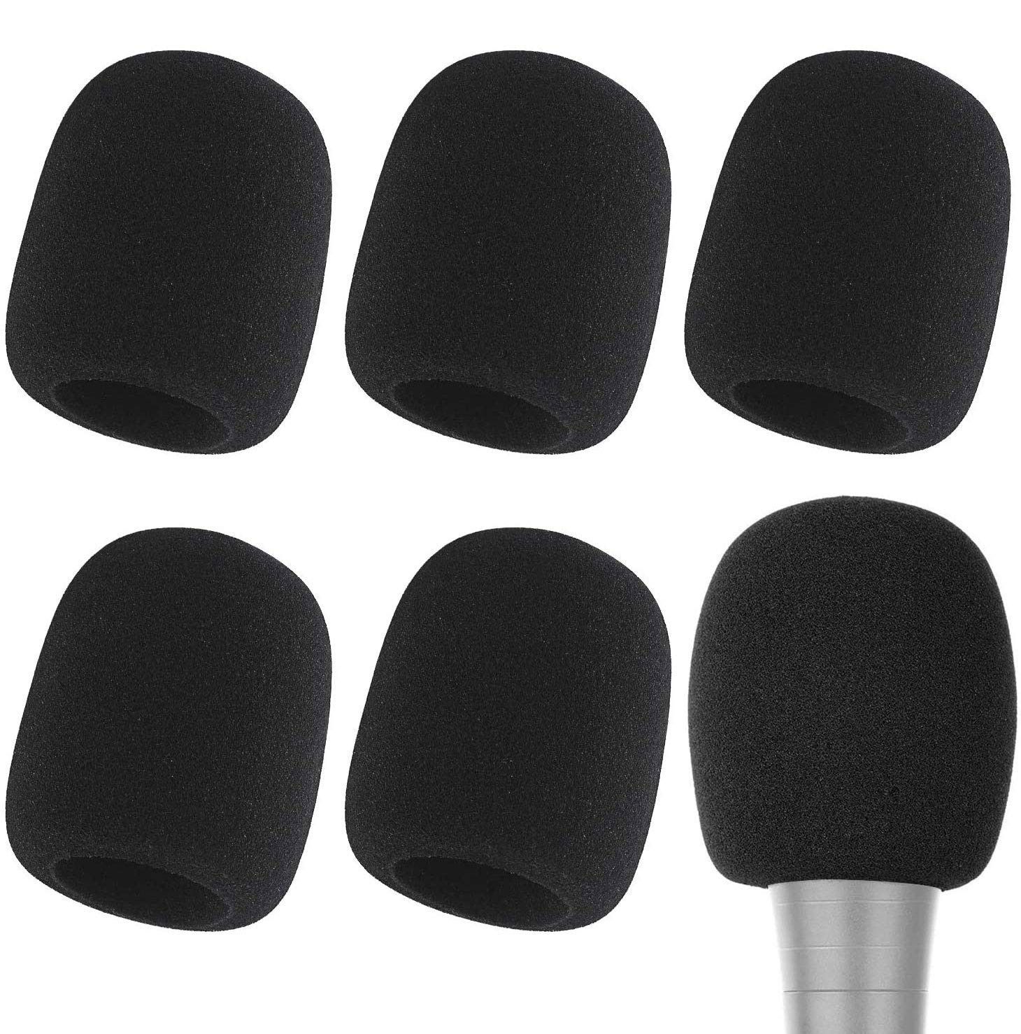 NEW 6 Pack Foam Microphone Covers Windscreen