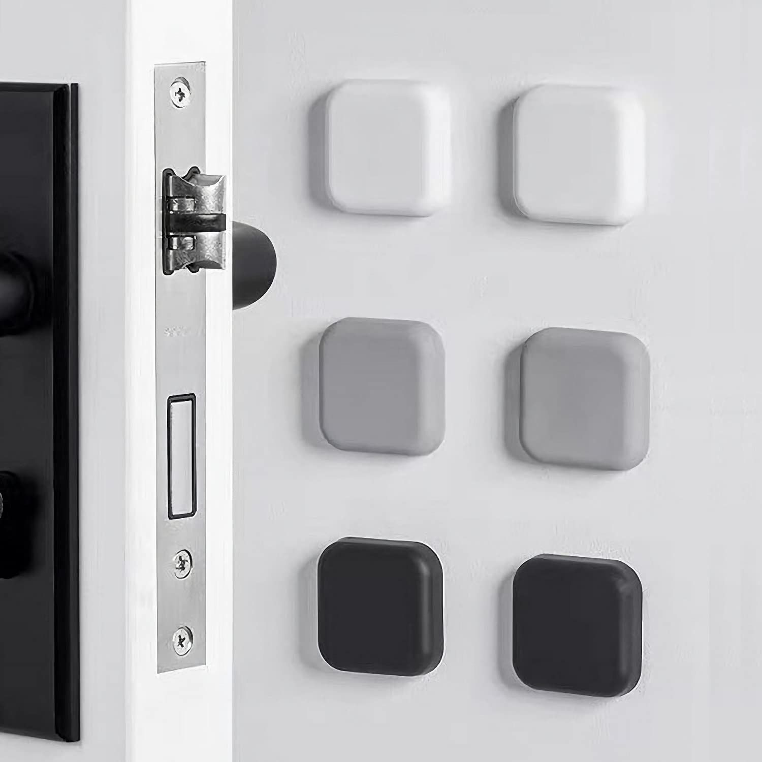 NEW 6 Silicone Door Knob Guard Wall Protectors