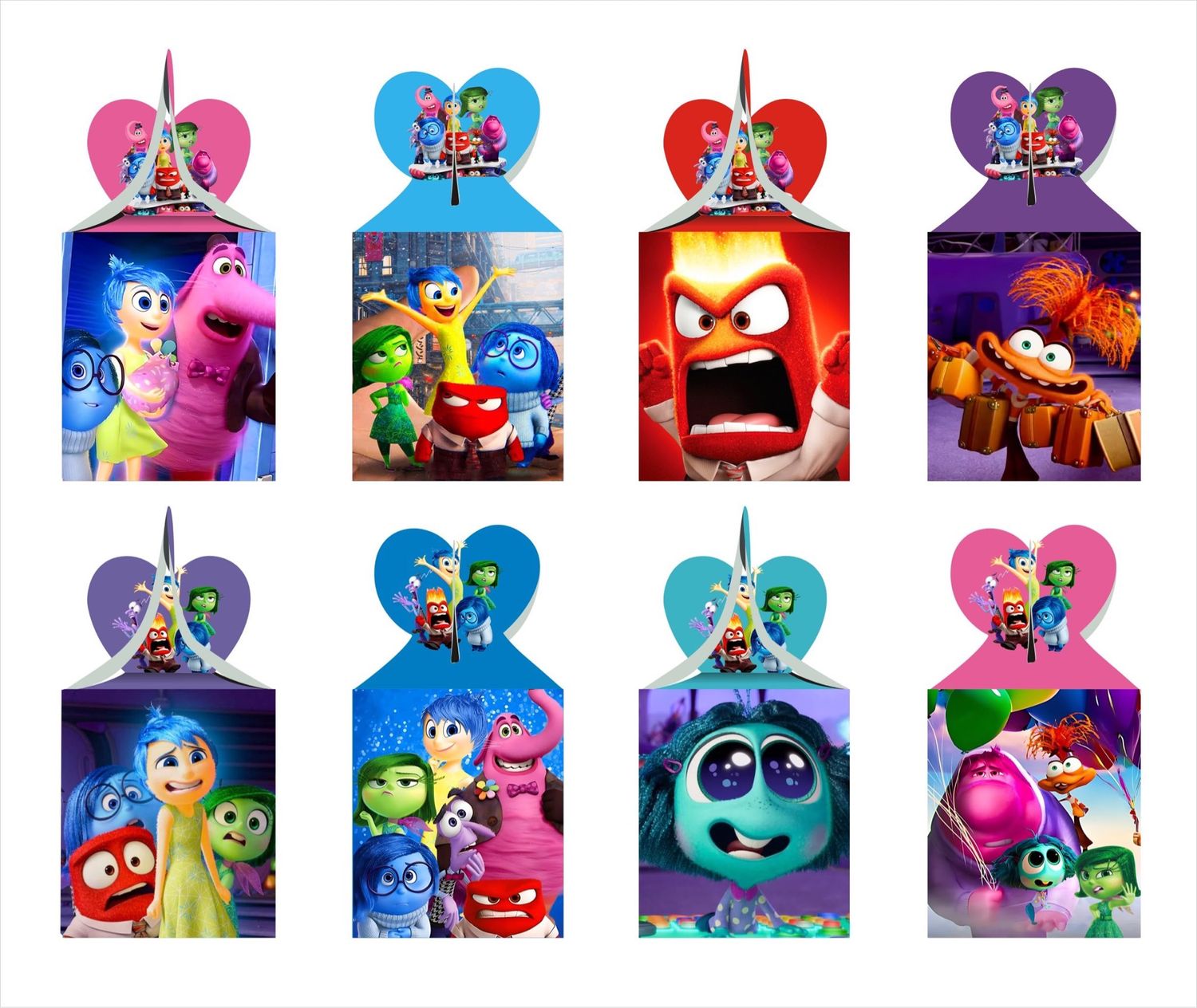 NEW 12 Pack Inside Out Party Gift / Goodie Boxes