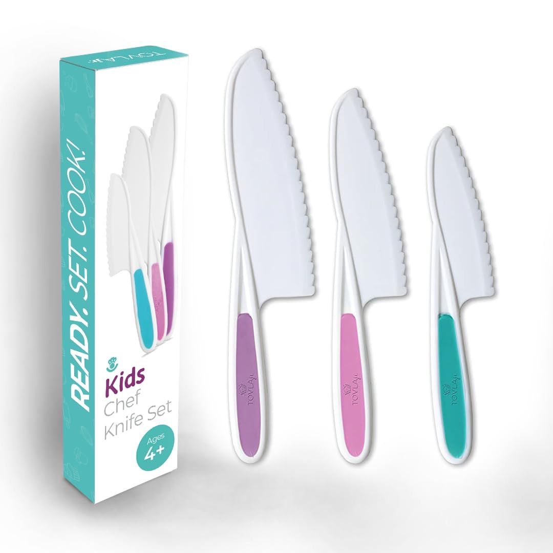 NEW 3pc Tovla Kids Kitchen Knife Set