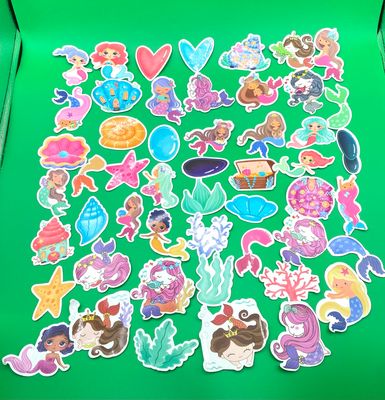 NEW 50pc Mermaid Sticker Set