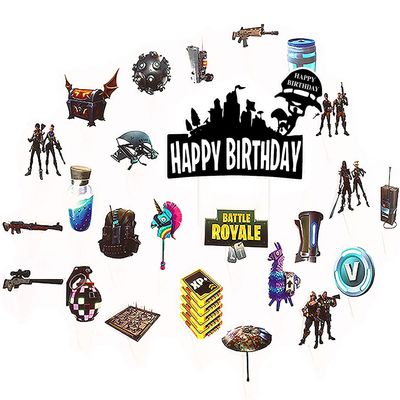 NEW 25 Fortnite Cake / Cupcake Decorations NEW 25 Fortnite Cake / Cupcake Decorations