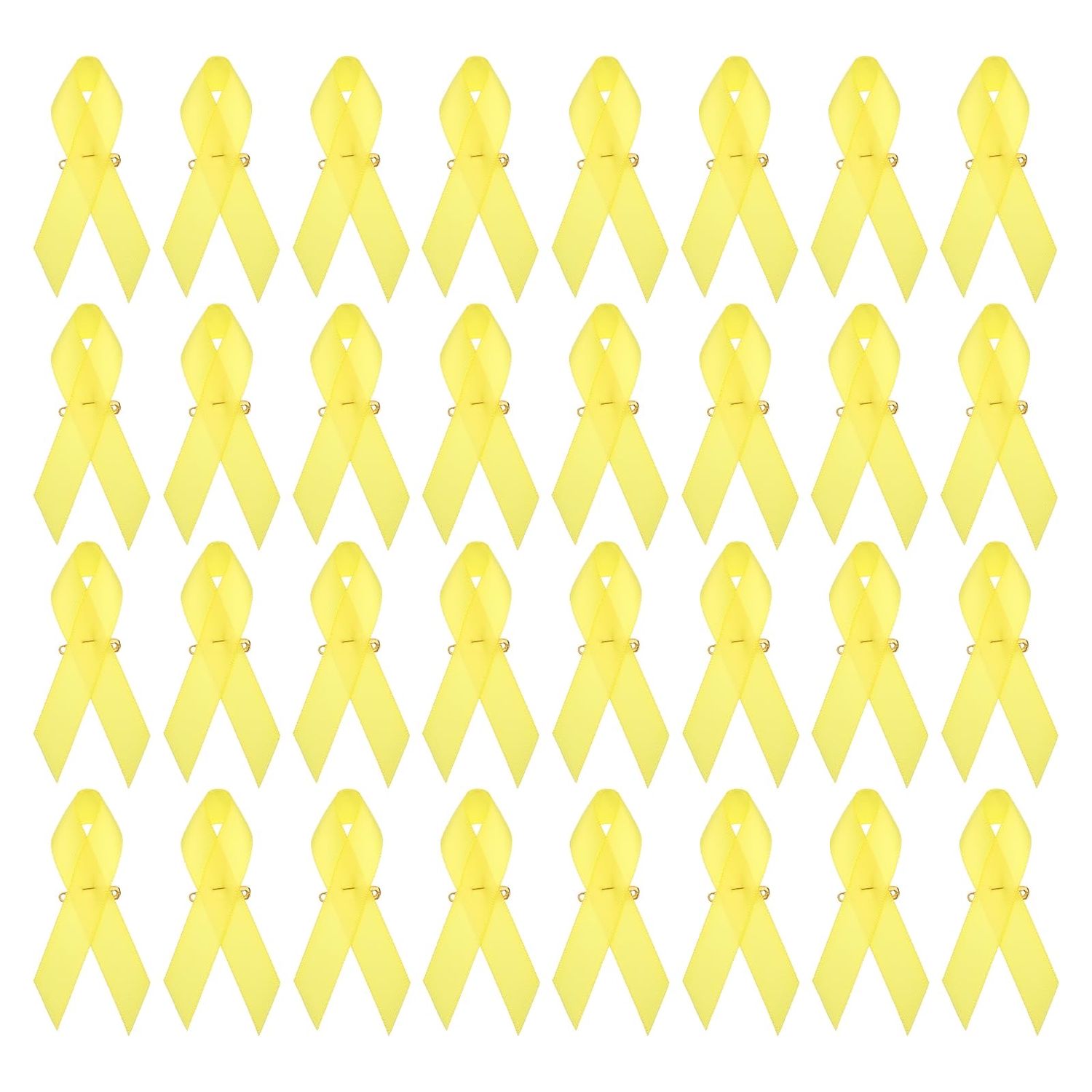 NEW 100 Yellow Awareness Ribbon Pins
