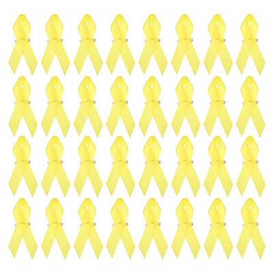 NEW 100 Yellow Awareness Ribbon Pins