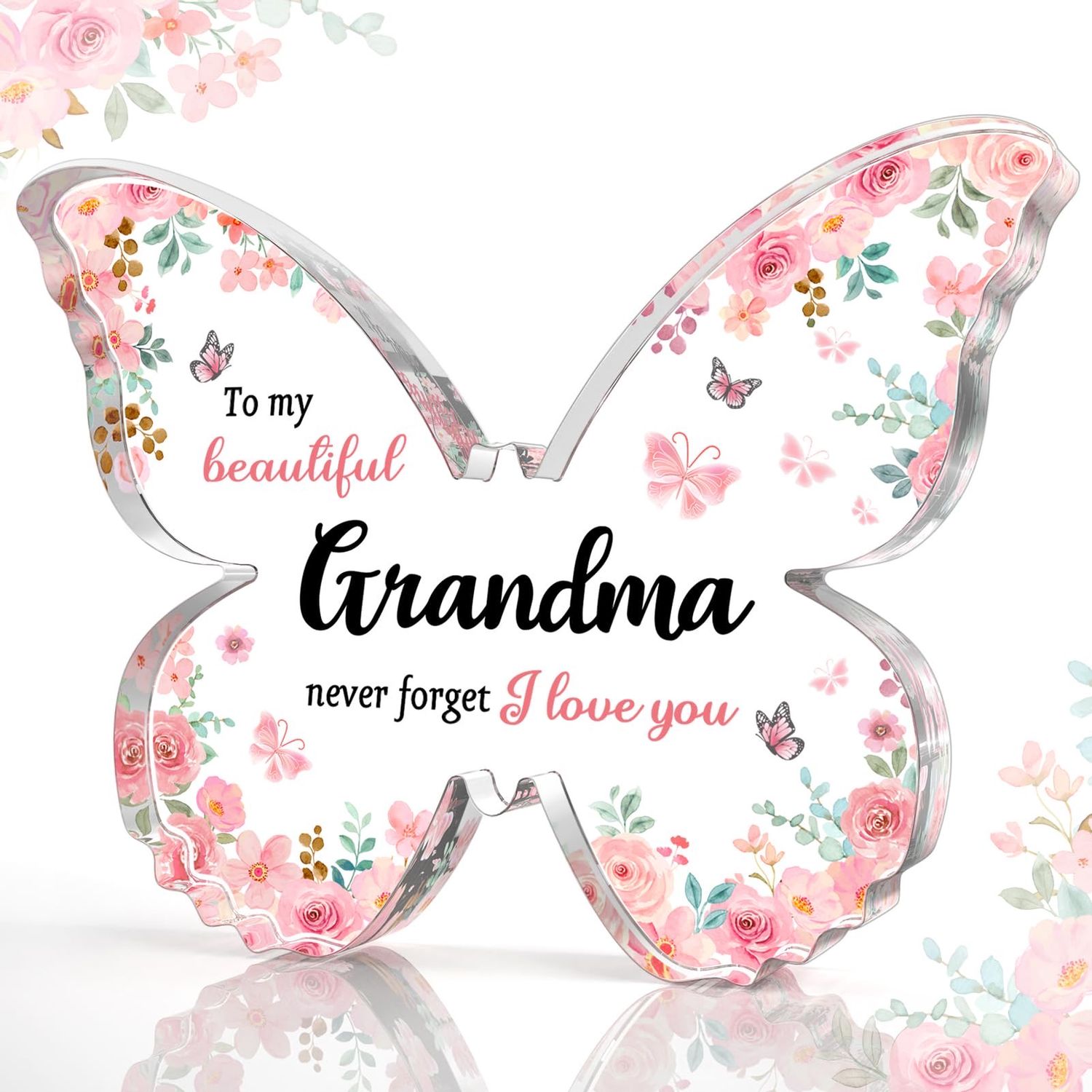 NEW Grandma Butterfly Acrylic Plaque Gift