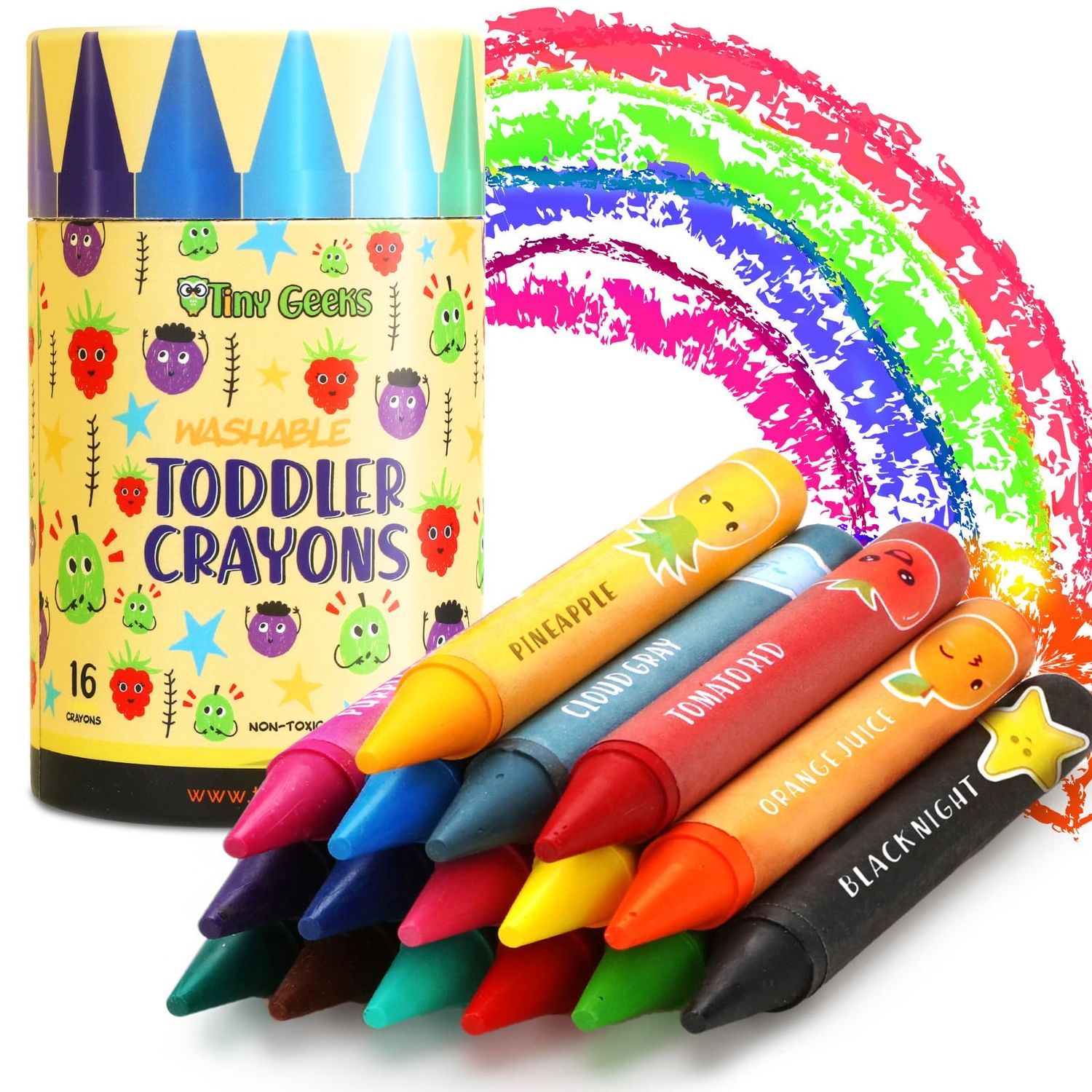 SEALED Natural Wax Washable Toddler Jumbo Crayons