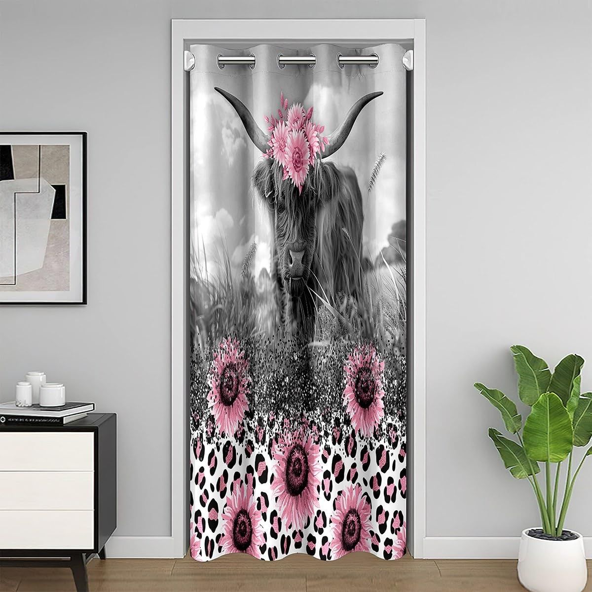 NEW Highland Cow Doorway / Closet Privacy Cover Curtain