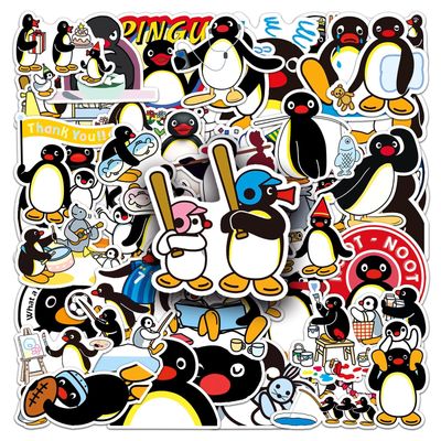 NEW 50 Pack Vinyl Pingu Cartoon Stickers Waterproof