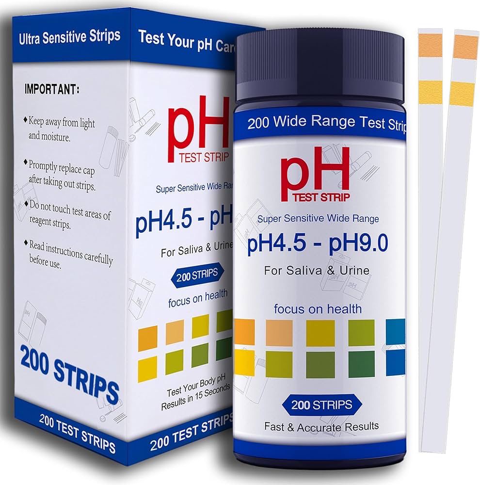 NEW 200 Pack PH Test Strips for Urine &amp; Saliva