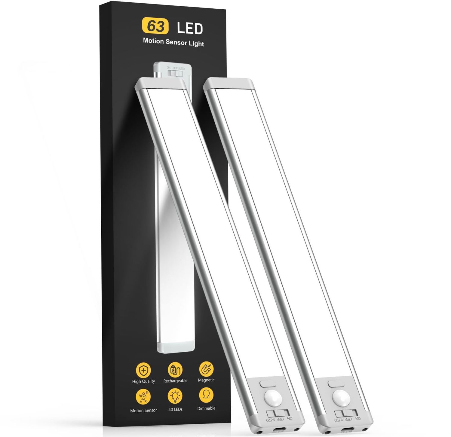 NEW 2 Pack Cabinet / Closet LED Motion Lights