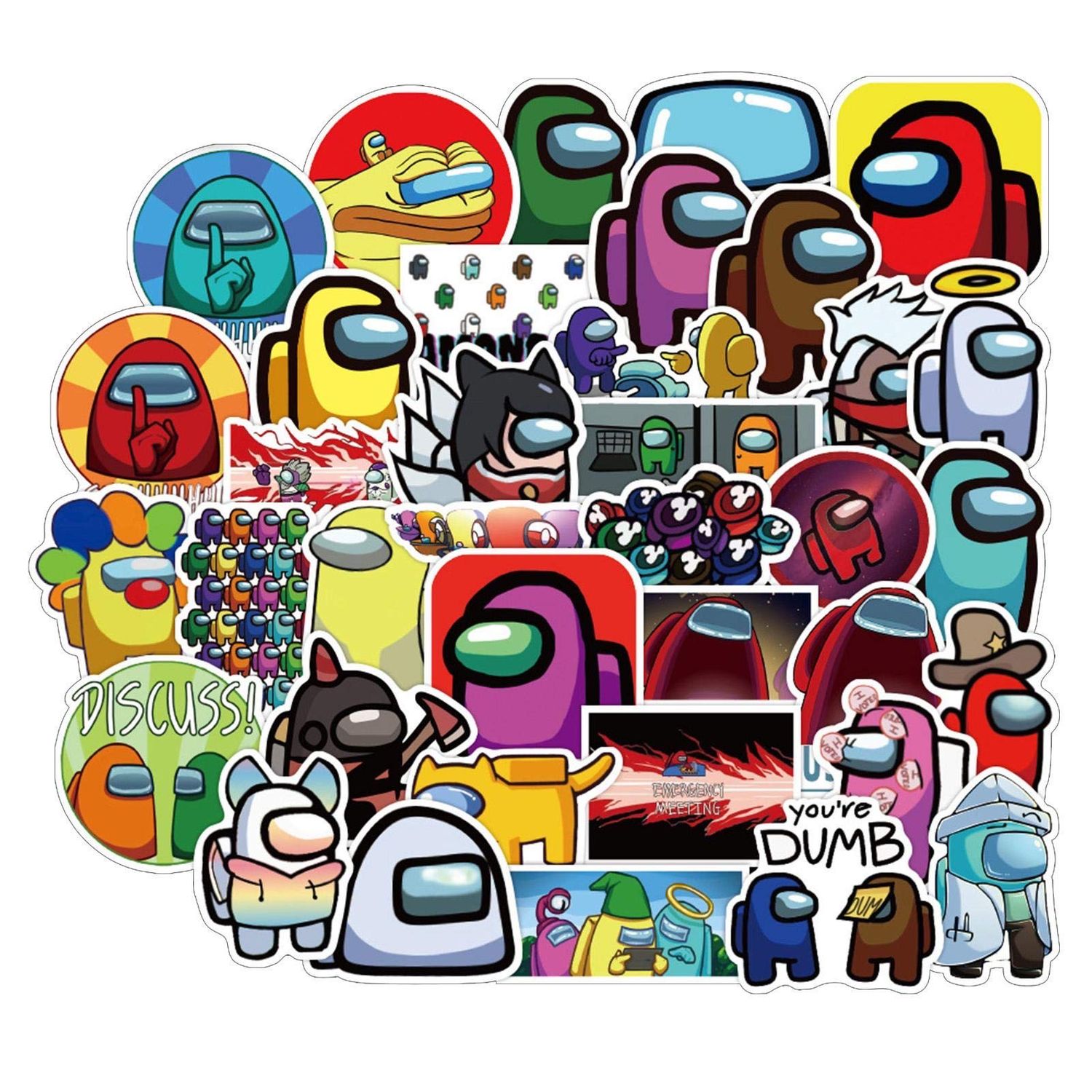 NEW 50 Pack Among Us Cartoon Sticker Set