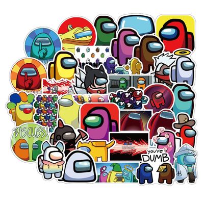 NEW 50 Pack Among Us Cartoon Sticker Set