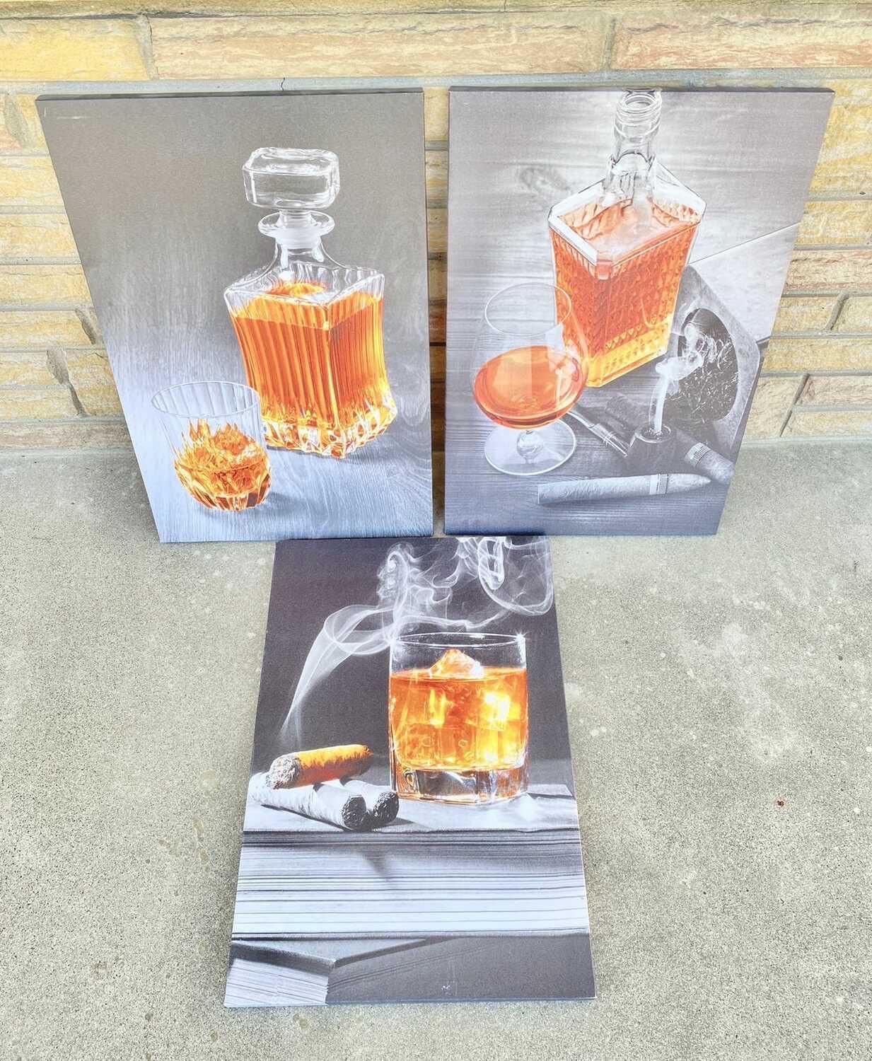 NEW 3 Bar / Man Cave Canvas Pictures Set