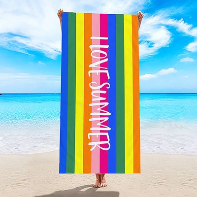 NEW Microfiber Beach Towel “I Love Summer”