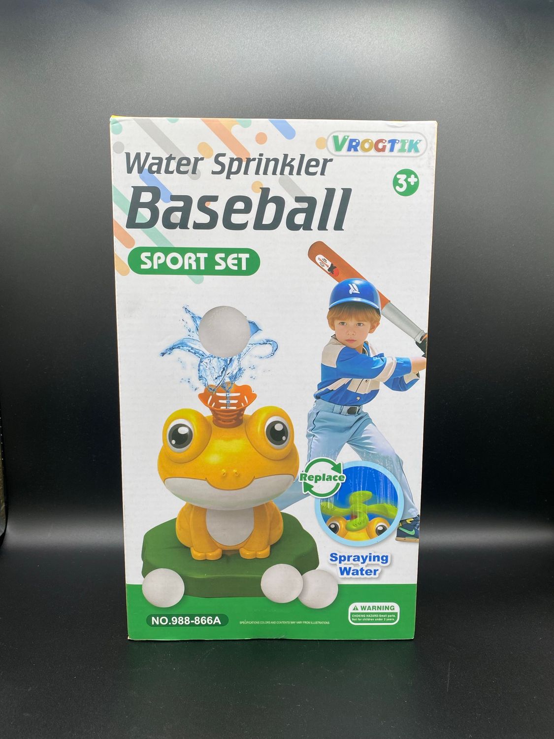 SEALED 2 in 1 Kids Water Sprinkler &amp; Baseball Toy