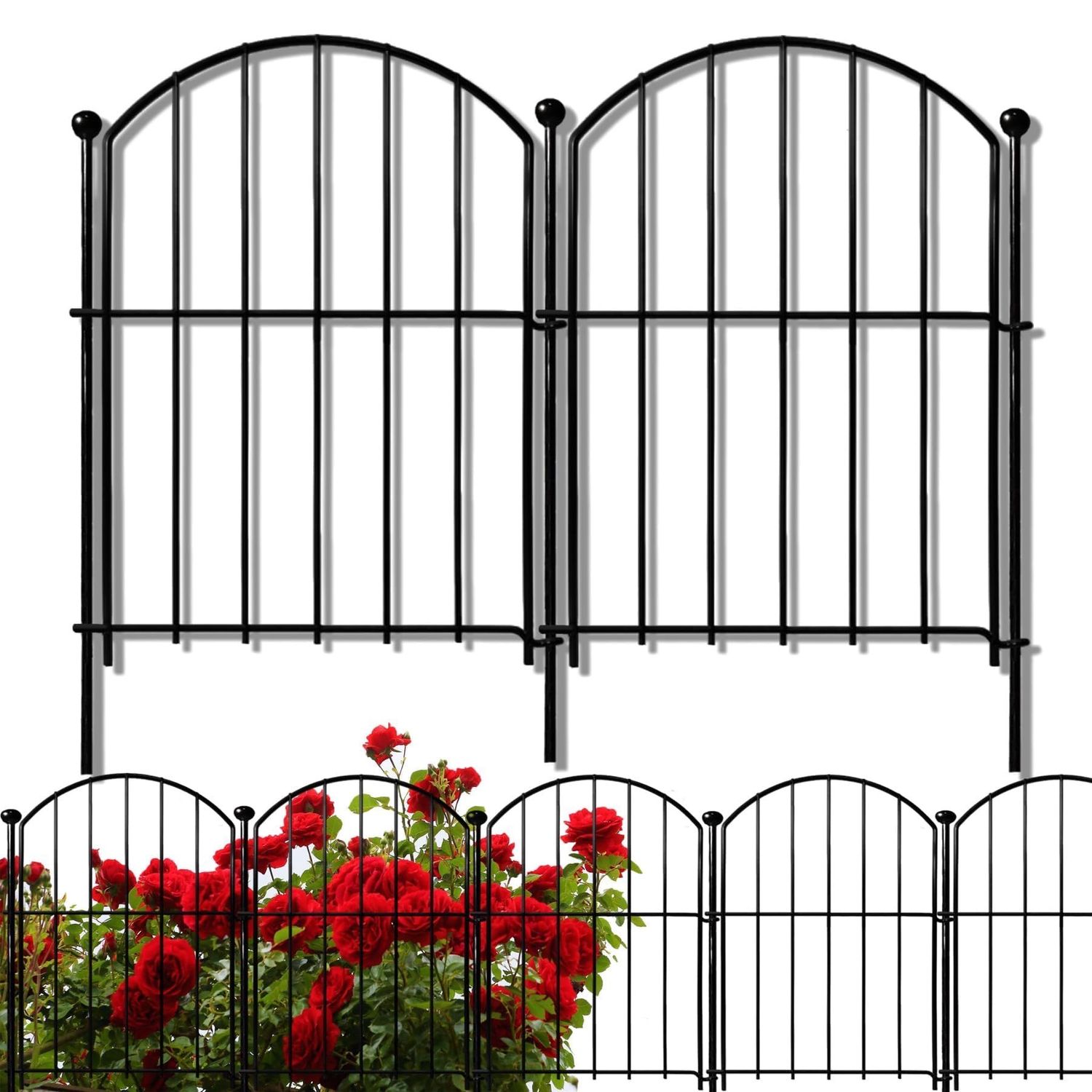 NEW 10 Pack Decorative Metal Garden Fence
