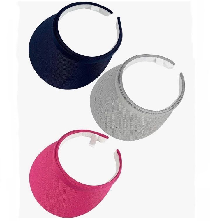 NEW 3 Pack Womens Sport Sun Golf Visor Hats