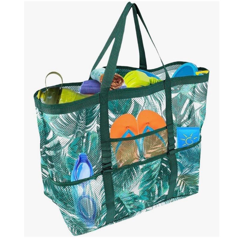 NEW Large Mesh Beach Tote Bag