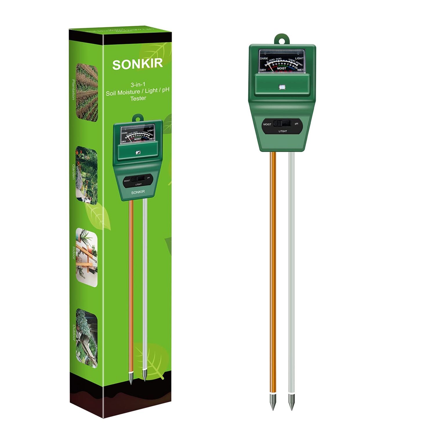 NEW 3 in 1 Soil Moisture/Light/pH Tester