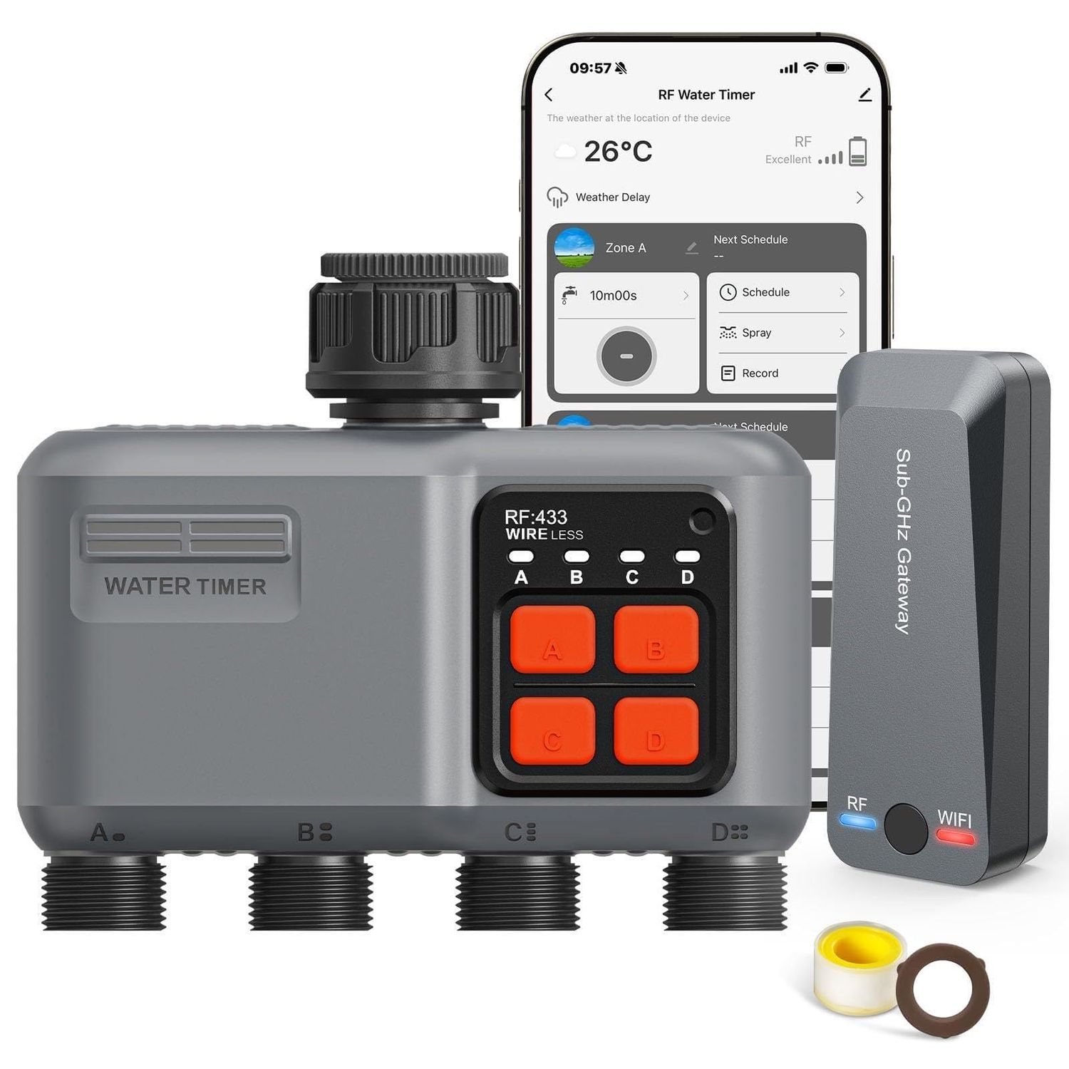 NEW Smart WiFi Water Timer 4-Zone