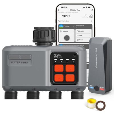NEW Smart WiFi Water Timer 4-Zone