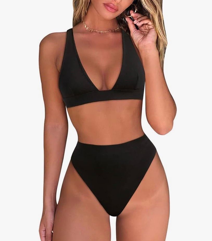 NEW Women’s Brazilian Bikini Swimsuit Black Large