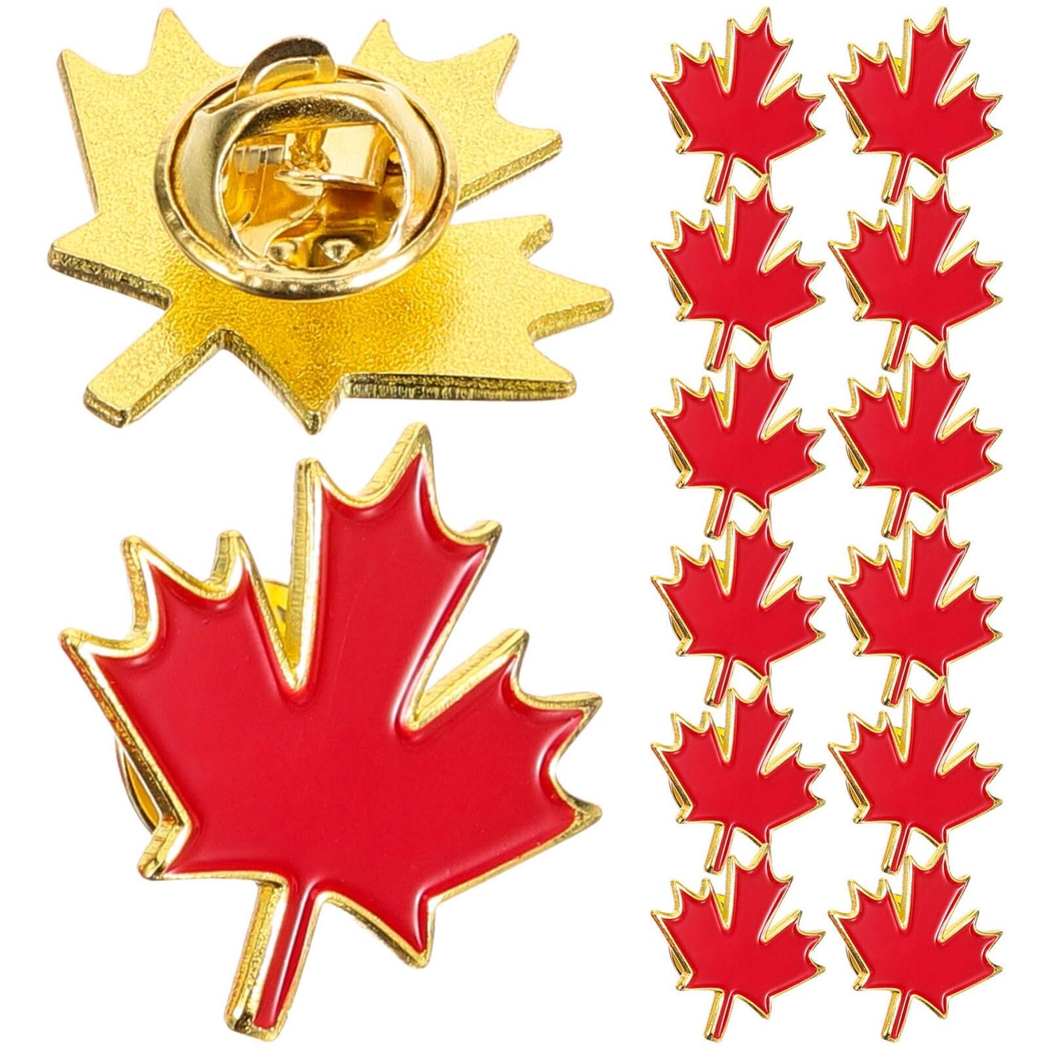 NEW 20 Pack Canadian Flag Maple Leaf Pins Canada Day