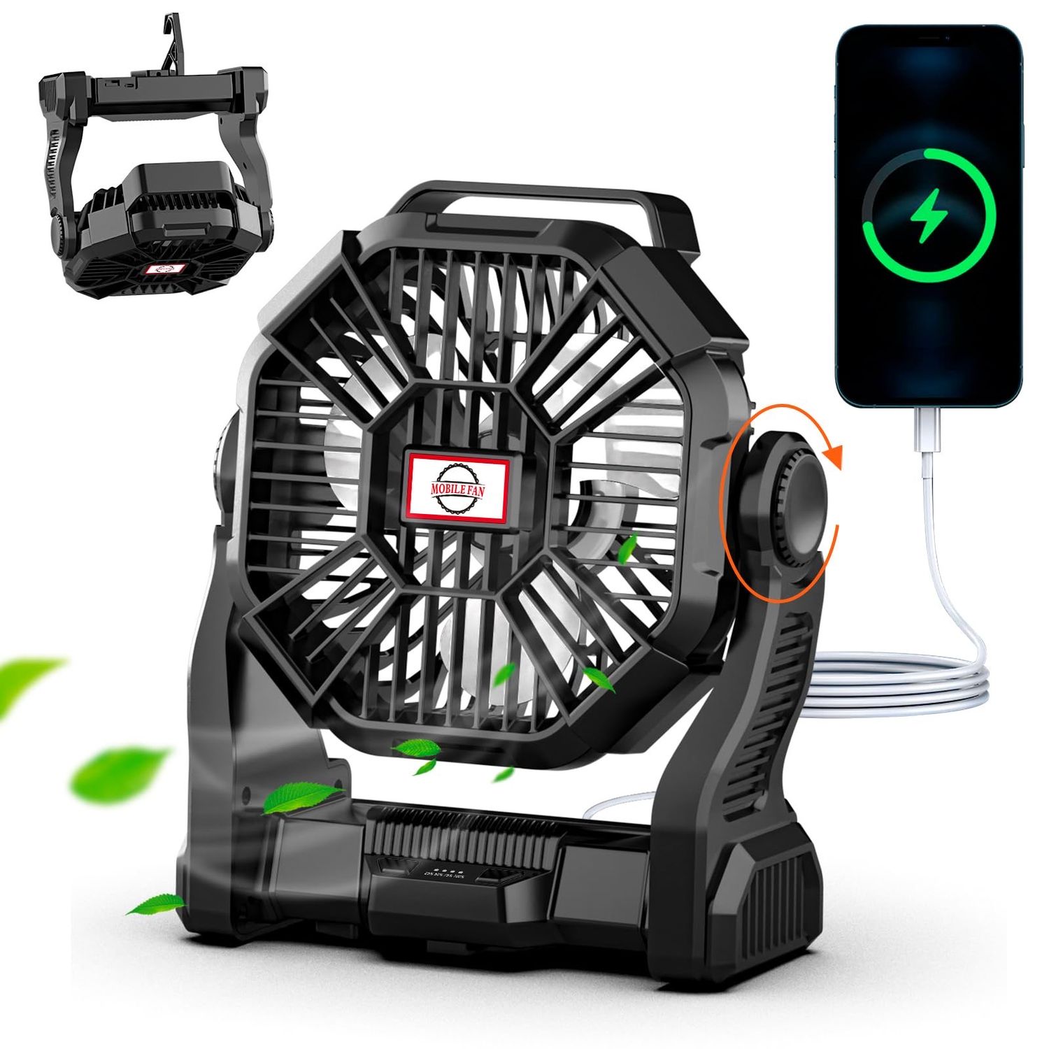 NEW Cordless Cooling Fan with LED Light