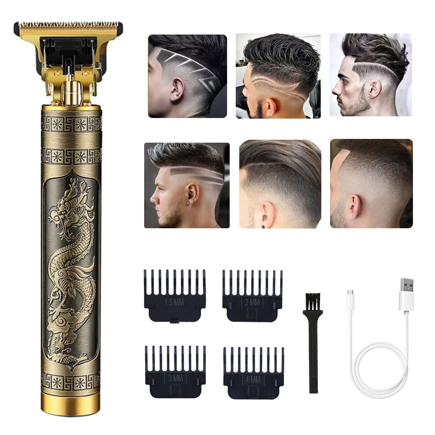 NEW Cordless Hair Trimmer / Shaver Dragon Design - Self Sharpening