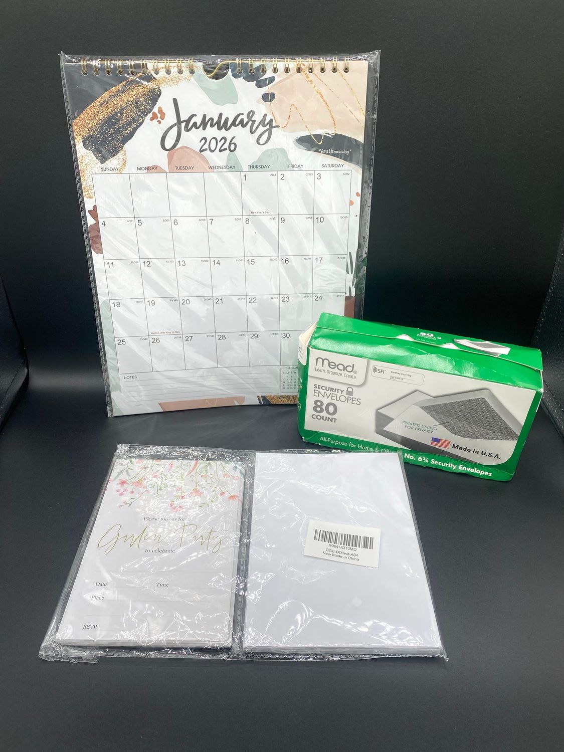 NEW Stationary Lot Envelopes Calendar