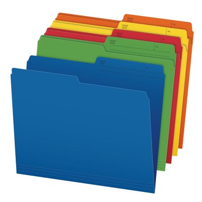 NEW 25 Pack Assorted Colour File Folders (reg $17)