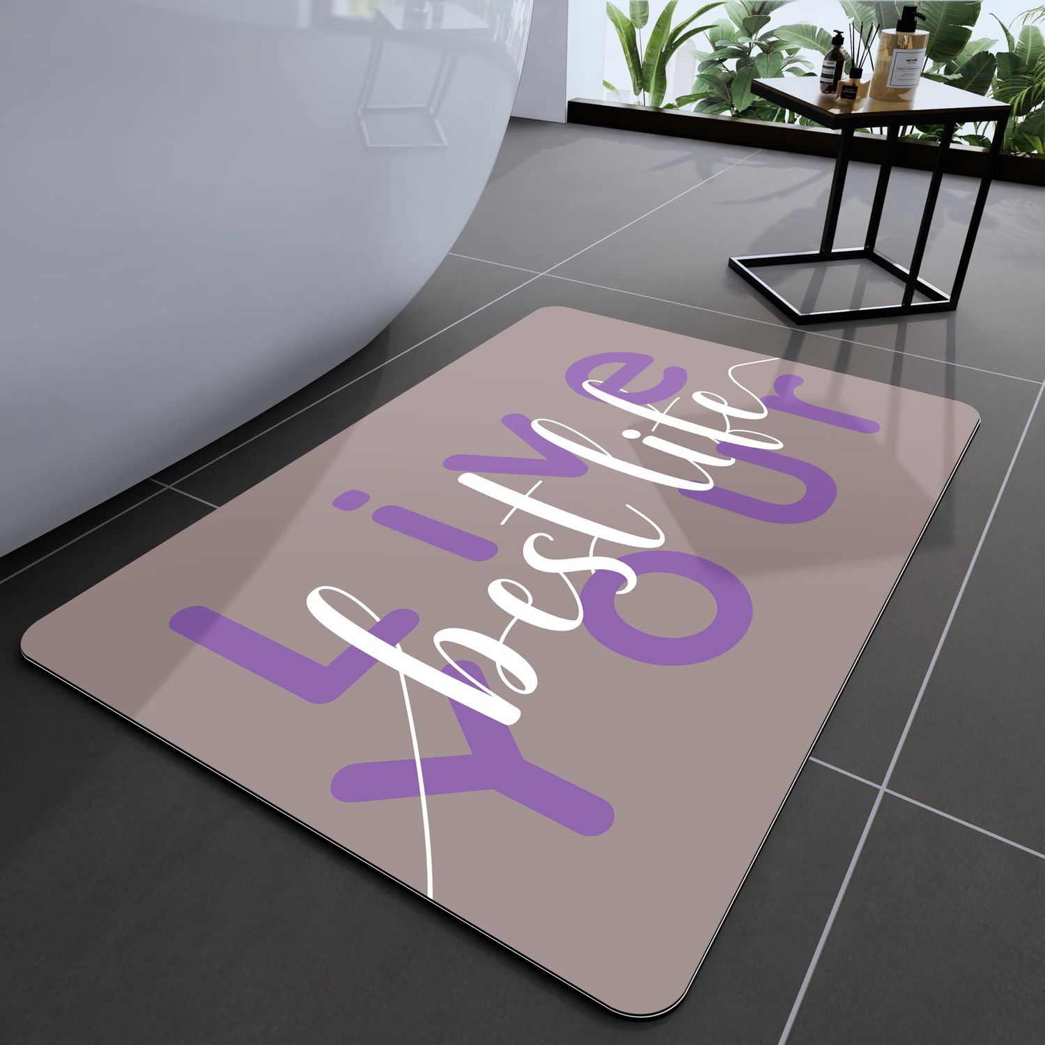 NEW Absorbent Bath Mat Non Slip